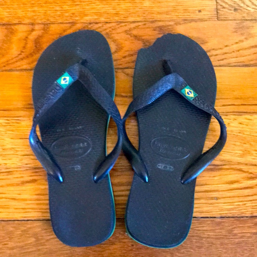 Havaianas size 8 black Brazil